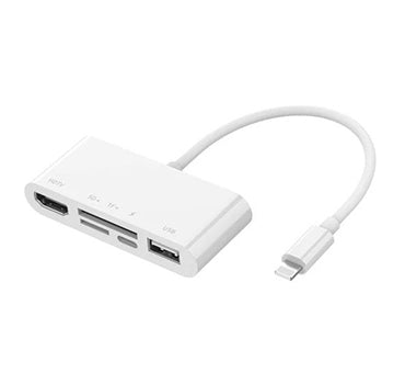 Onten 5-in-1 HUB With Lightning Connector - HDMI, SD, Micro SD Card, USB-A | OTN-75215 Onten 5-in-1 HUB With Lightning Connector - HDMI, SD, Micro SD Card, USB-A | OTN-75215